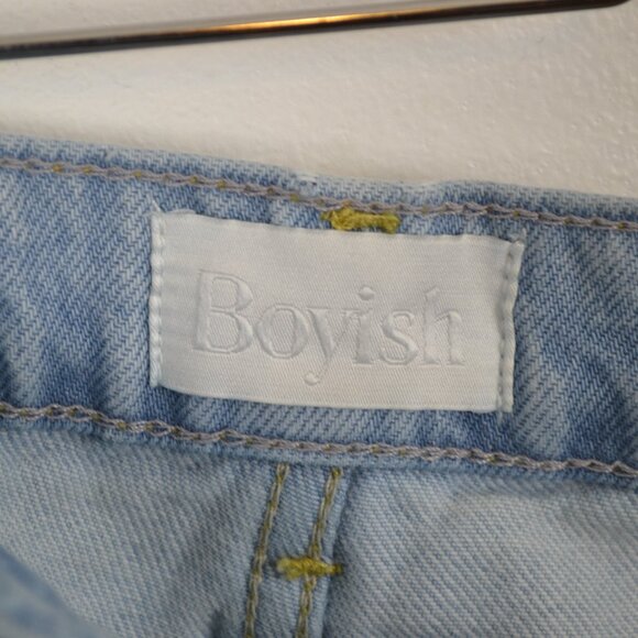 Boyish The Ziggy High Rise Button Fly Straight Leg Womens 24 Relaxed Blue Jeans - Picture 10 of 10